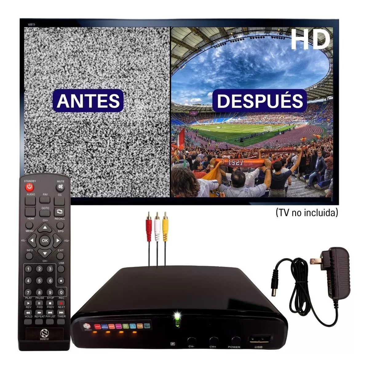 Decodificador Tv Convertidor Digital Full Hd 1080p