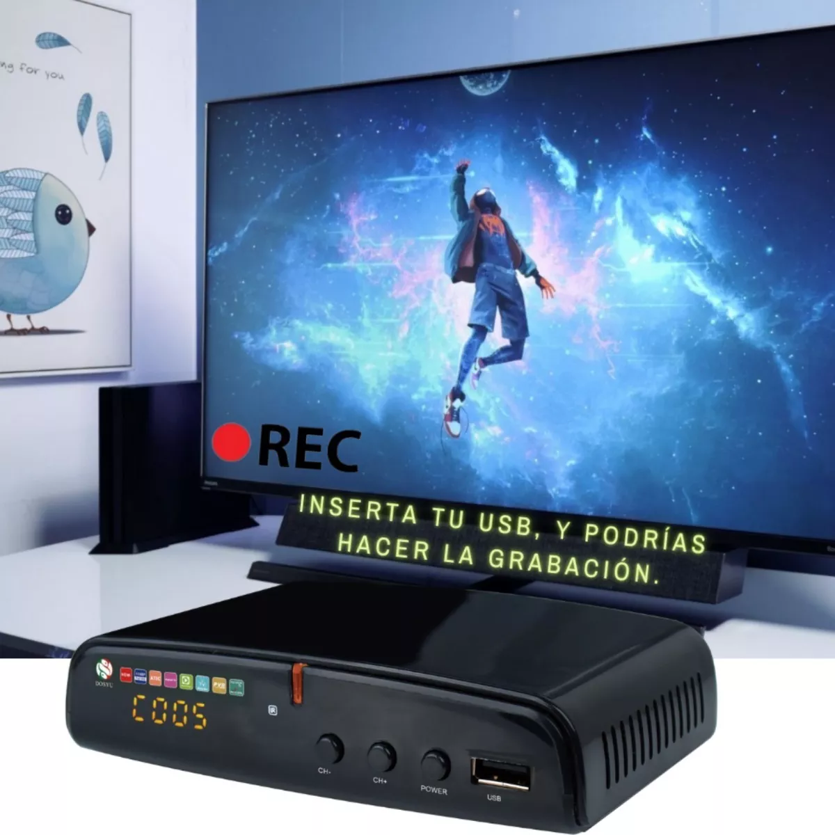 Convertidor 03 Decodificador Digital Señal Analoga Hd 