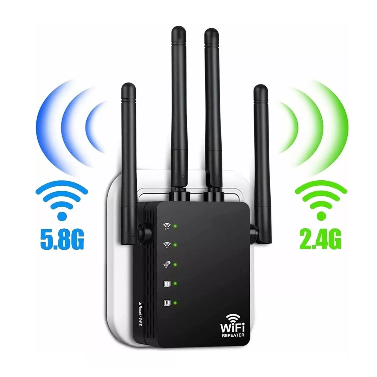 Repetidor De Extensión De Mejora De Señal Wifi De 1200m Negro