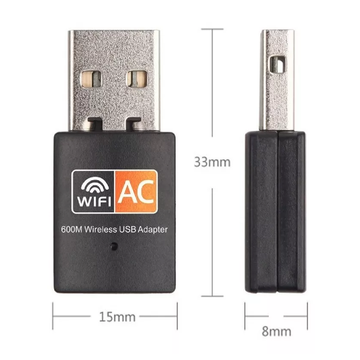 Antena Adaptadora Wifi De Banda Dual 600 Mb/s Usb 2.0