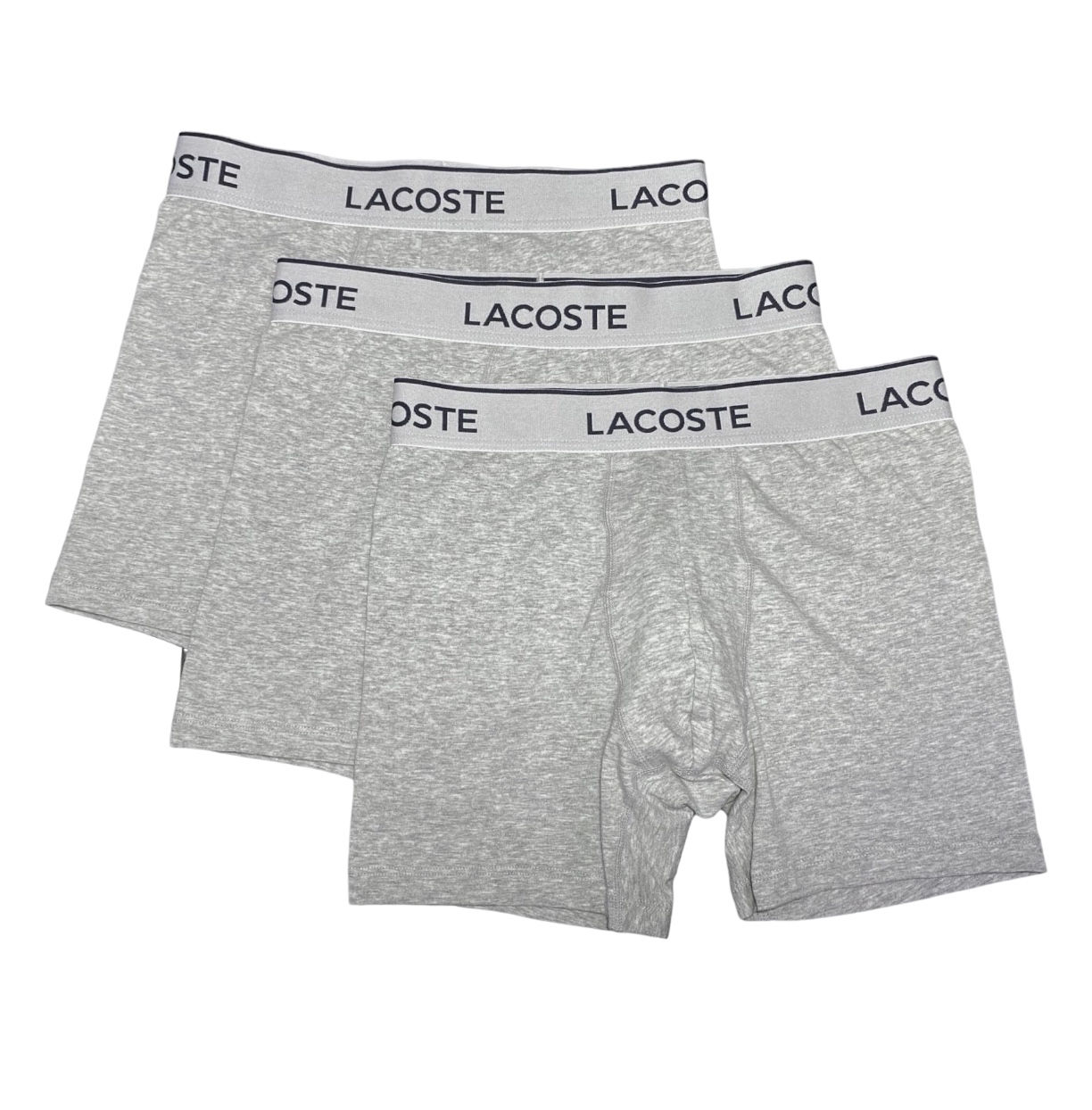 3pack Boxer Brief Lacoste Color Gris - 100% Original Y Nuevo