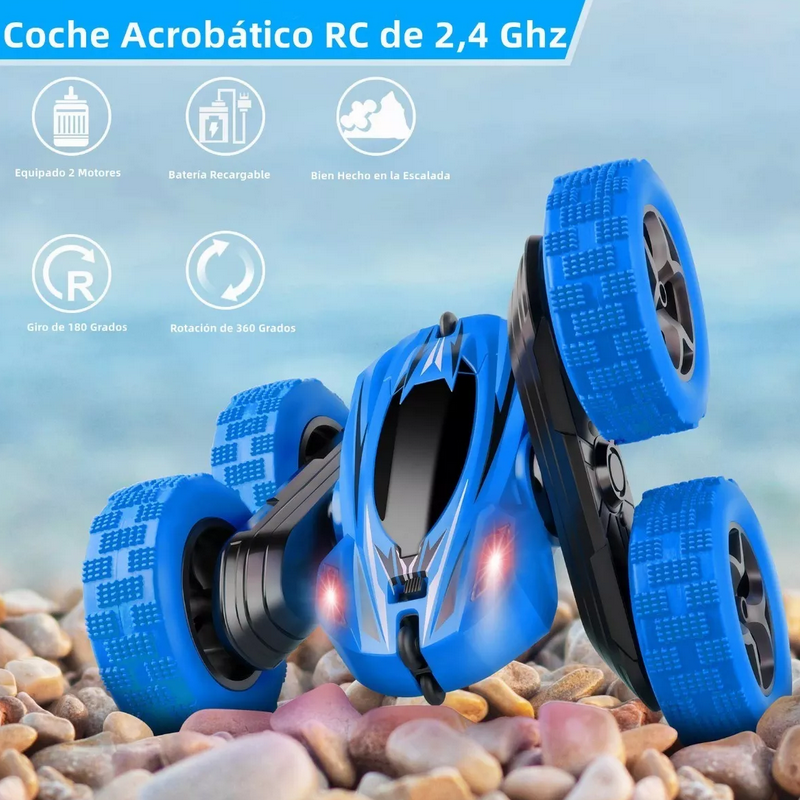 Carro Control Remoto De Doble Lado Y Rotación De Niños