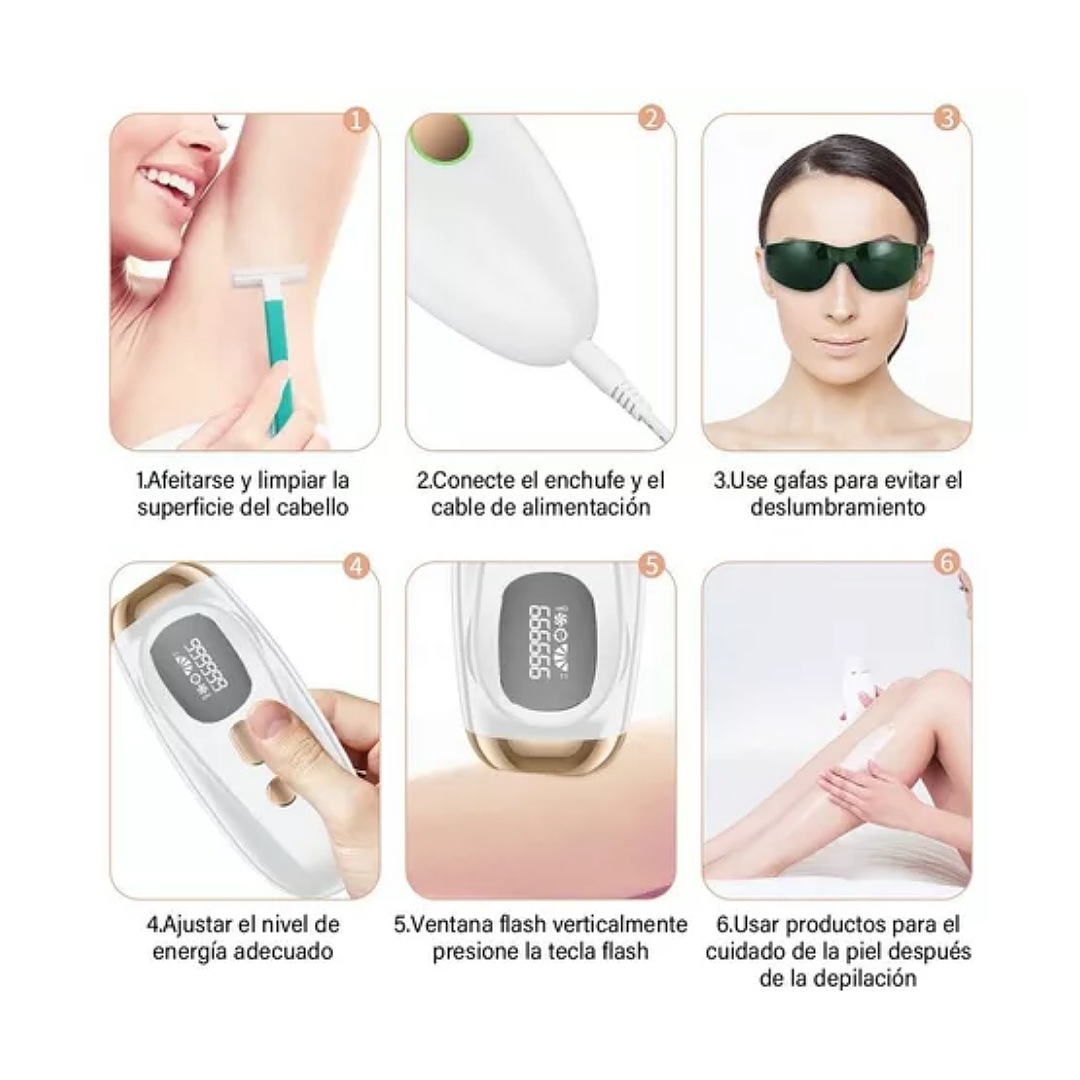 Depiladora Láser Ipl Pulsada Permanente Para Cuerpo Y Cara