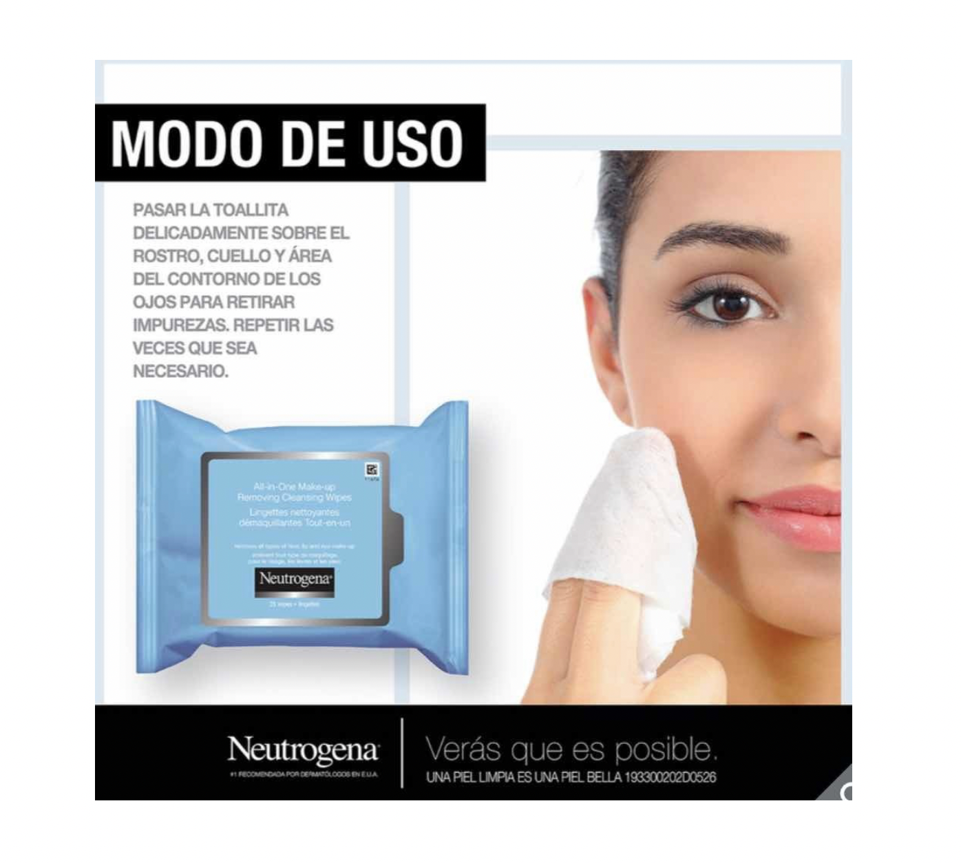 Toallitas Limpiadoras Faciales Neutrogena 5 Pack 125 Toallas