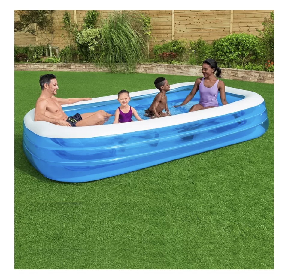 Alberca Piscina inflable familiar rectangular H2OGO de 3,05 m