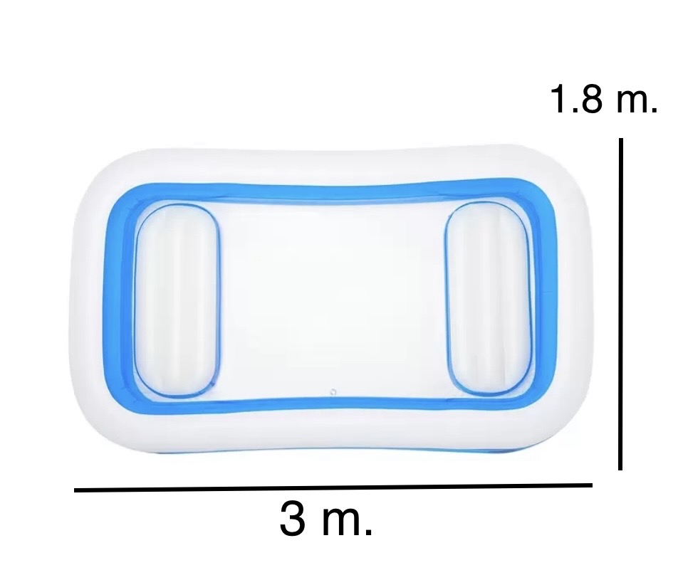 Alberca Piscina inflable familiar rectangular H2OGO de 3,05 m