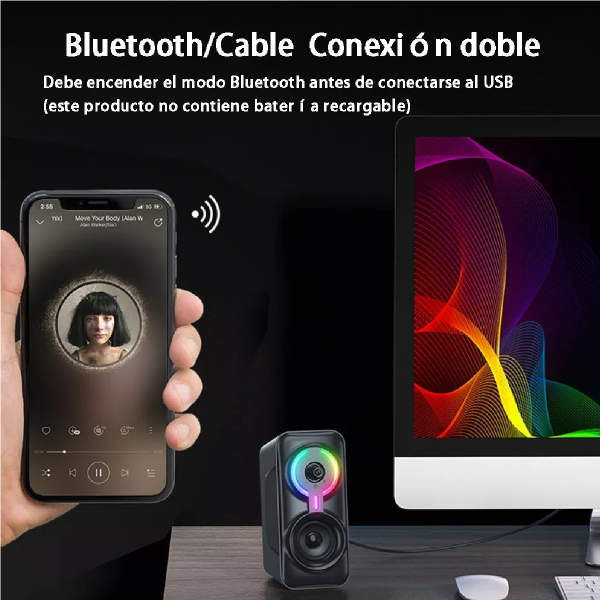 Bocina Para Pc Gamer Altavoces Pc L6 Con Bluetooth Portátil