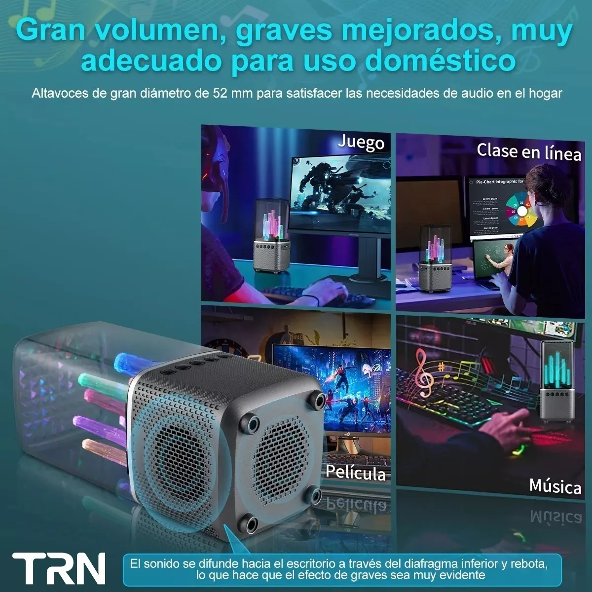 Bocinas Pc Inalambricas Bluetooth 5.1 Subwoofer Altavoces