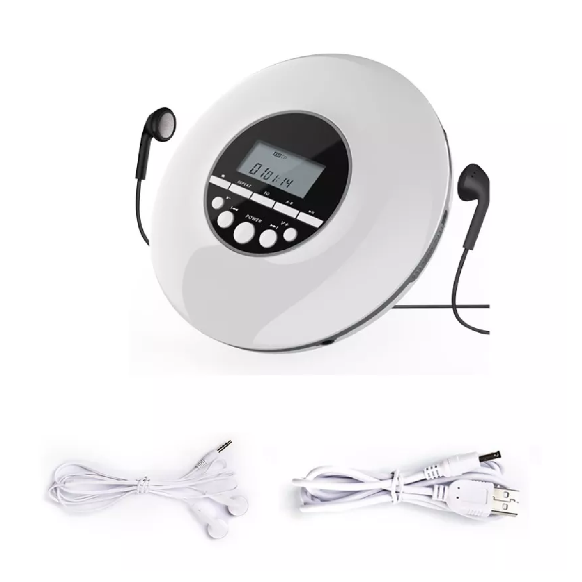 Reproductor De Cd Walkman Portátil Con Audífonos