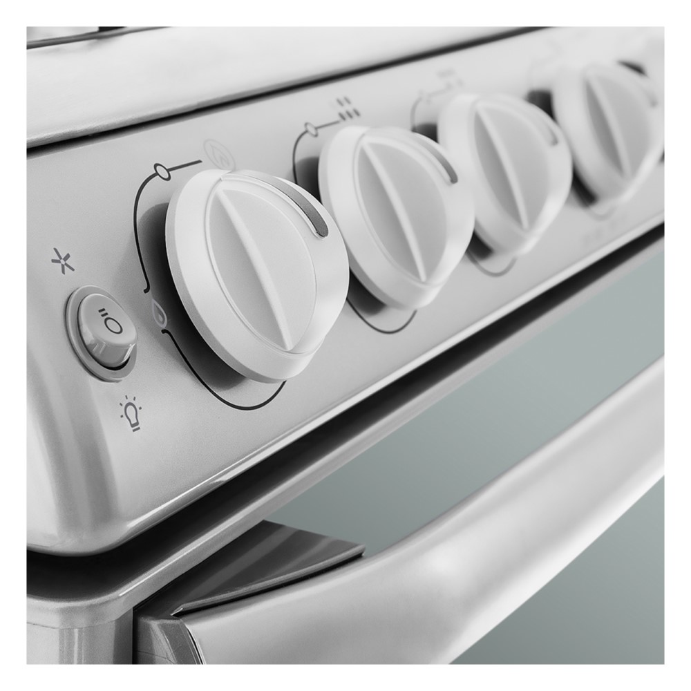 Estufa Piso Plateada Mercury Fast Cook EM7654BFIS1 Mabe