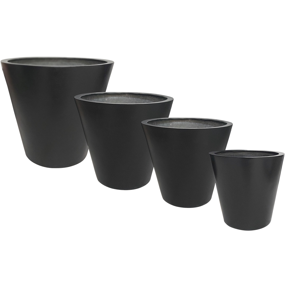 Maceta de fibra de vidrio modelo Glass Mini chocolate*