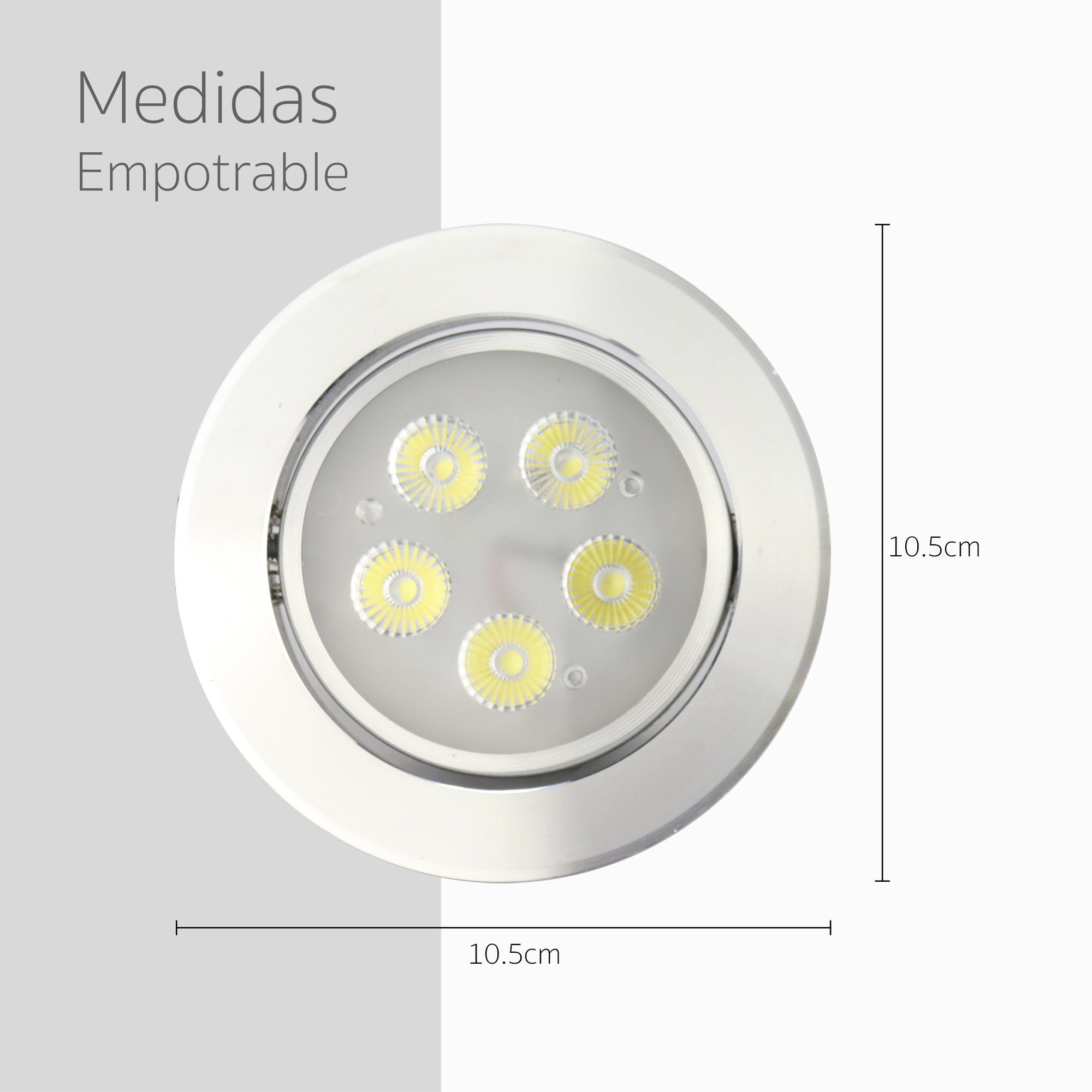 Lampara Foco Led Empotrable Plafón Ajustable Luz Blanca 5w