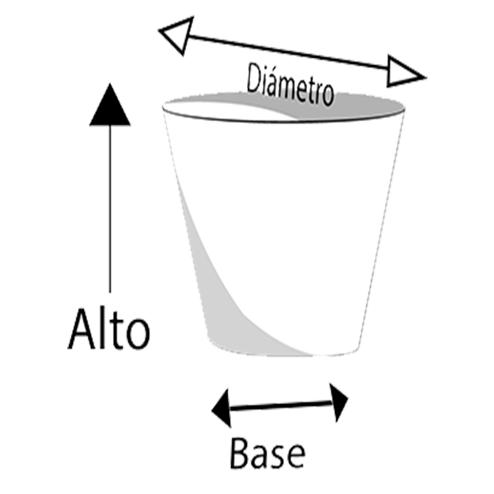 Maceta de fibra de vidrio modelo Glass Chico chocolate*