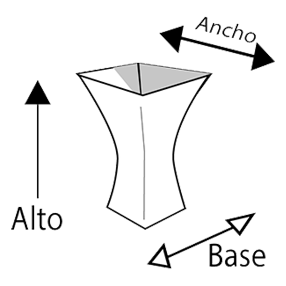Maceta de fibra de vidrio modelo Francés Espiral Grande  chocolate*