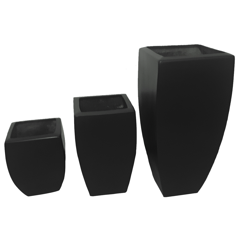 Maceta de fibra de vidrio modelo Sonora Mediano chocolate*