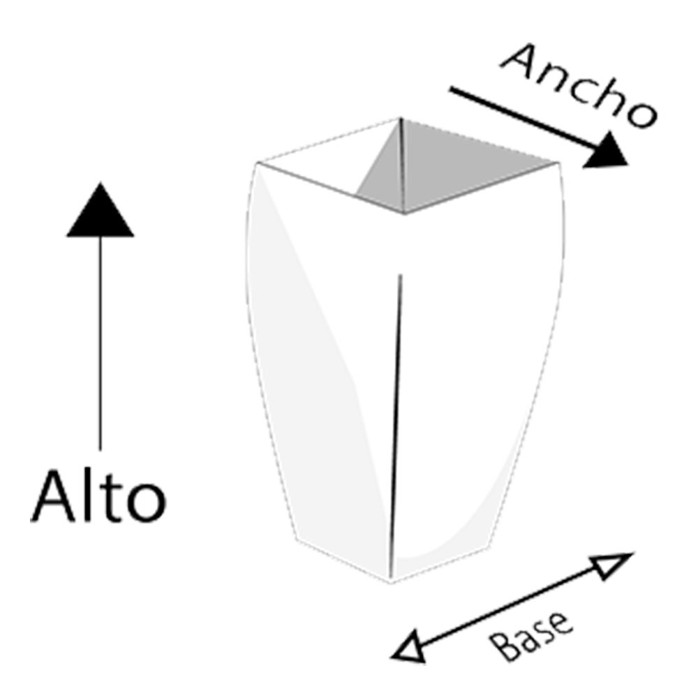 Maceta de fibra de vidrio modelo Sonora Grande  chocolate*