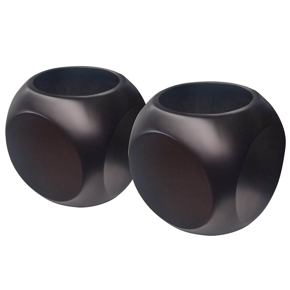 Maceta de fibra de vidrio modelo Ball Mini chocolate*