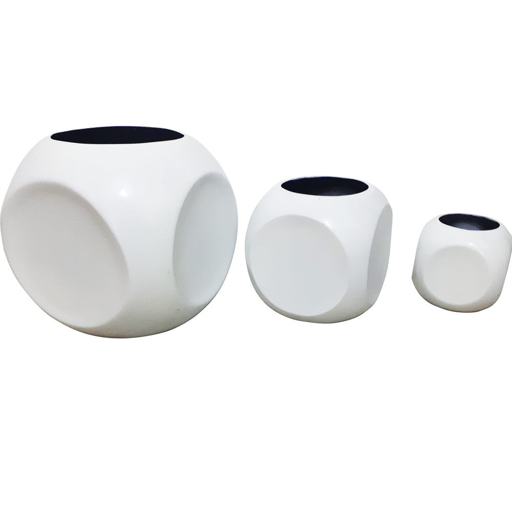 Maceta de fibra de vidrio modelo Ball Chico chocolate*