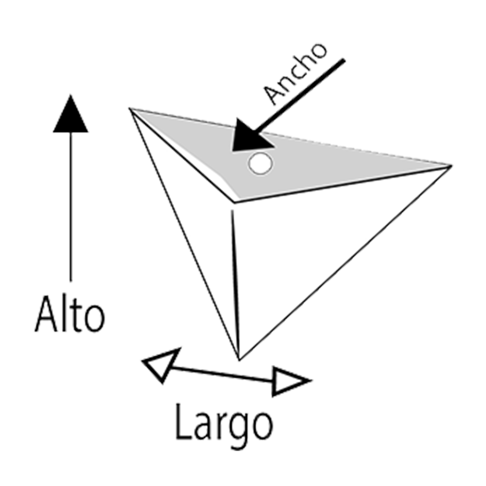 Maceta de fibra de vidrio modelo Bermuda de pared Chico chocolate*