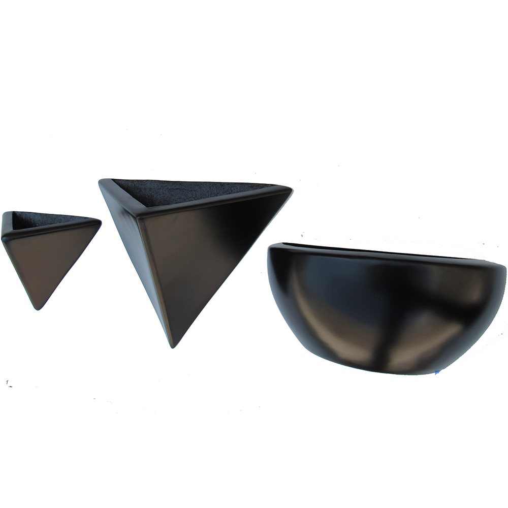 Maceta de fibra de vidrio modelo Bermuda Mediano chocolate*