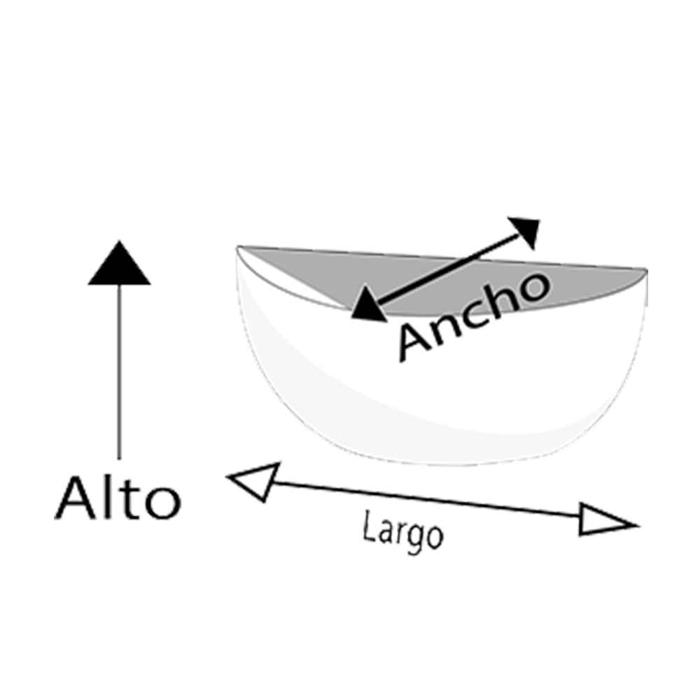 Maceta de fibra de vidrio modelo Media Luna de pared chocolate*