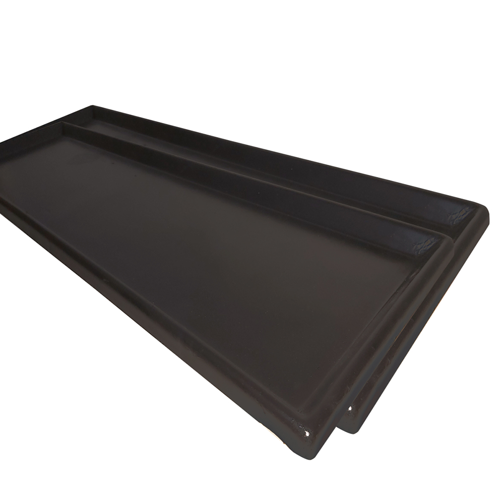 Plato Base para macetas de Fibra de vidrio Modelo Rectangular 80x20cm