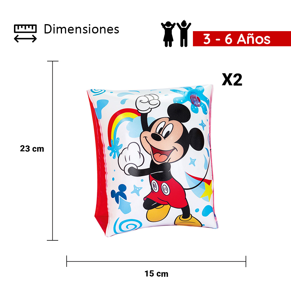 Flotadores Inflables Para Brazos para Niños Mickey Mouse