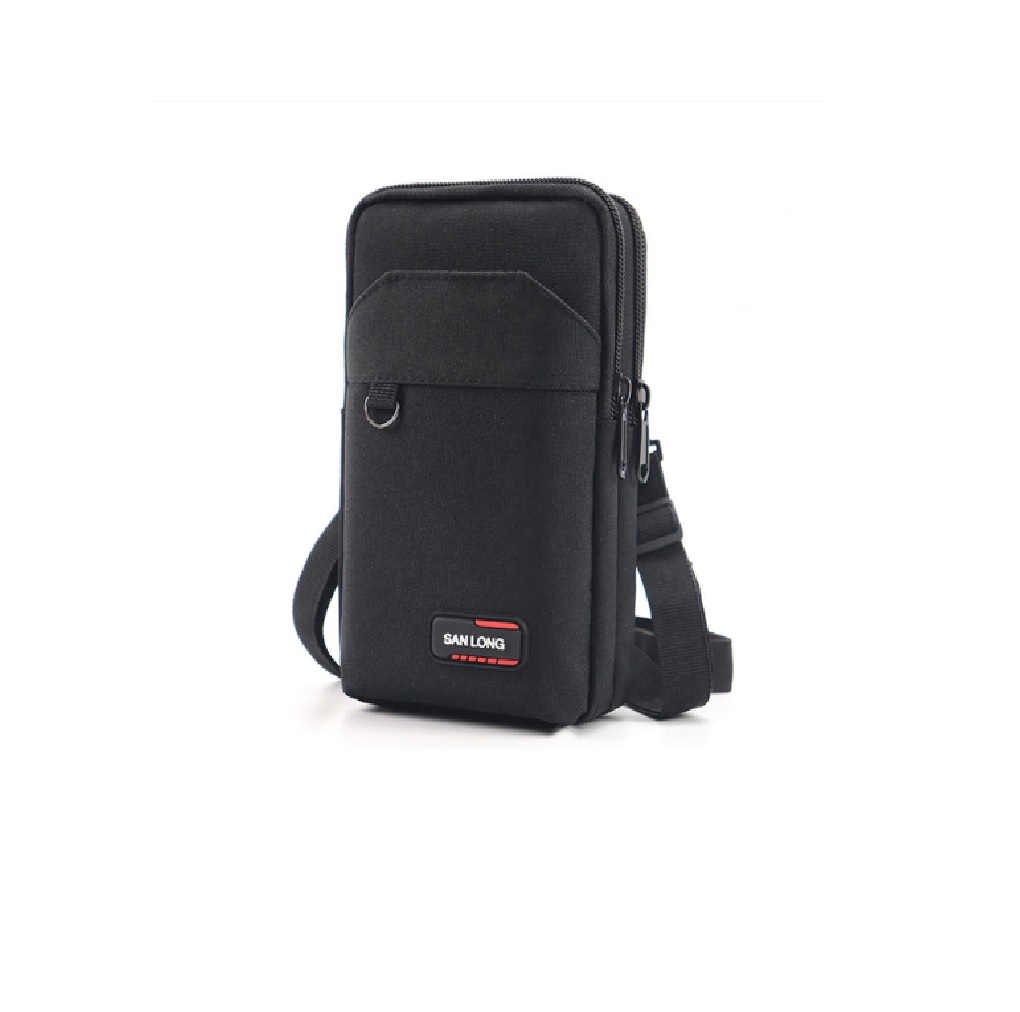 Bolsa Mochila riñonera seguridad porta cel contra agua cinturón hombro negro moto deporte cartera