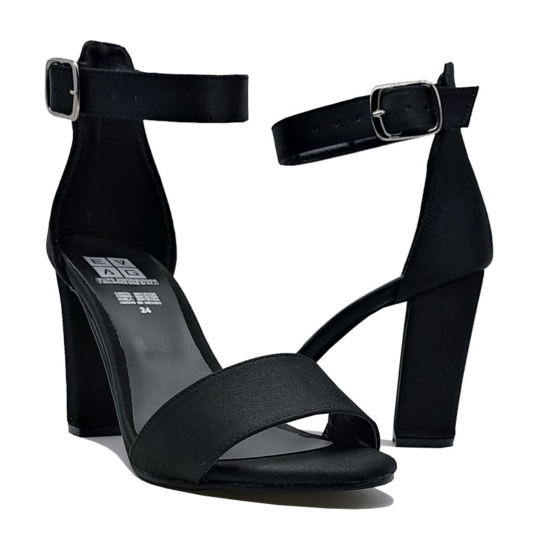 Tacones EVAG 1020 Negros Mujer Fiesta Formales Moda Primavera Verano Zapatillas