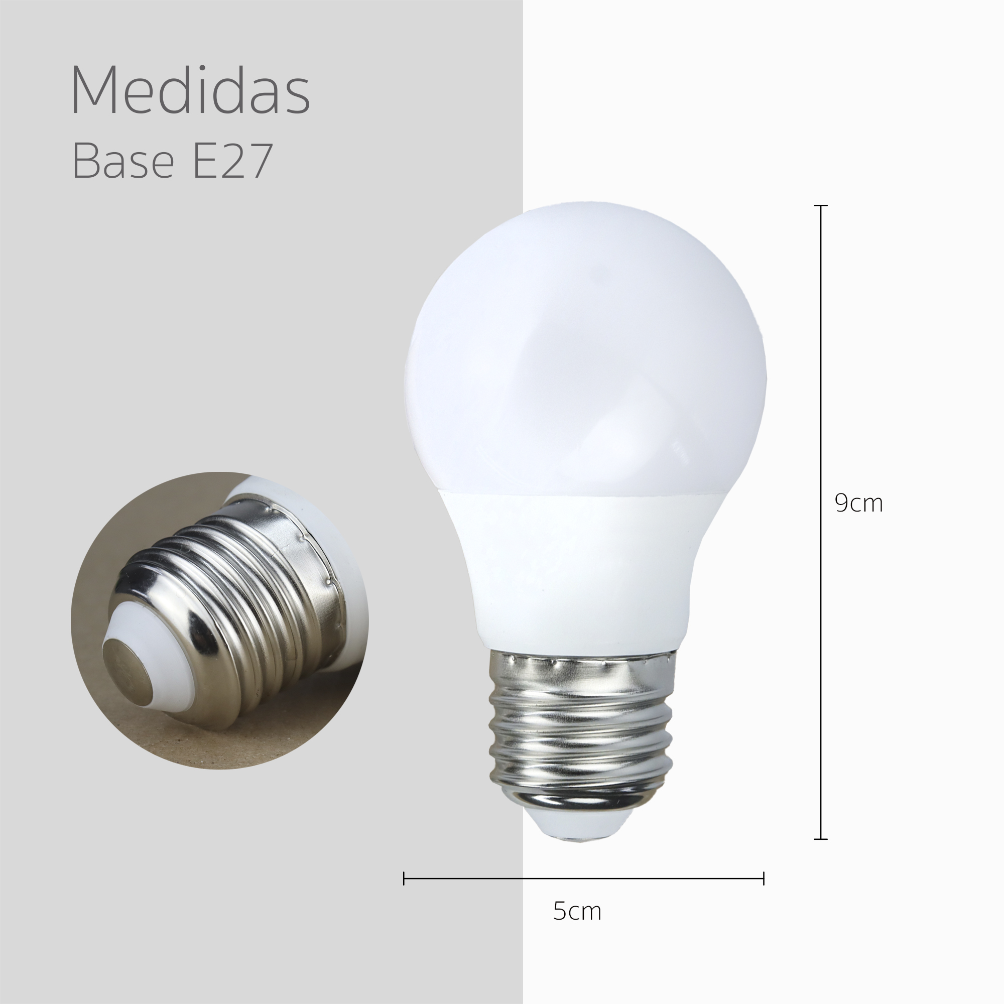 Kit 5 Focos Led Bombilla 10w Luz Blanca Ahorrador
