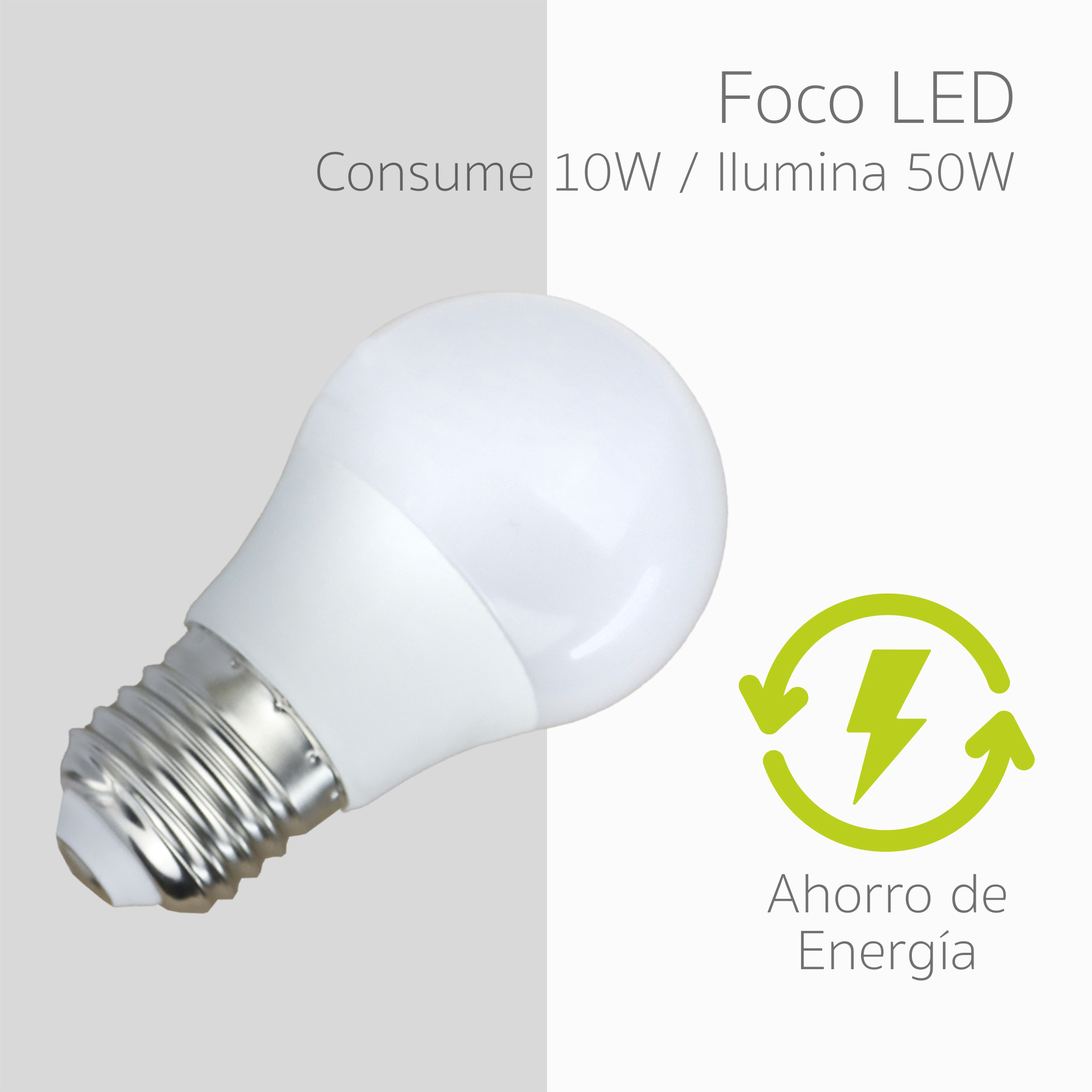 Kit 5 Focos Led Bombilla 10w Luz Blanca Ahorrador