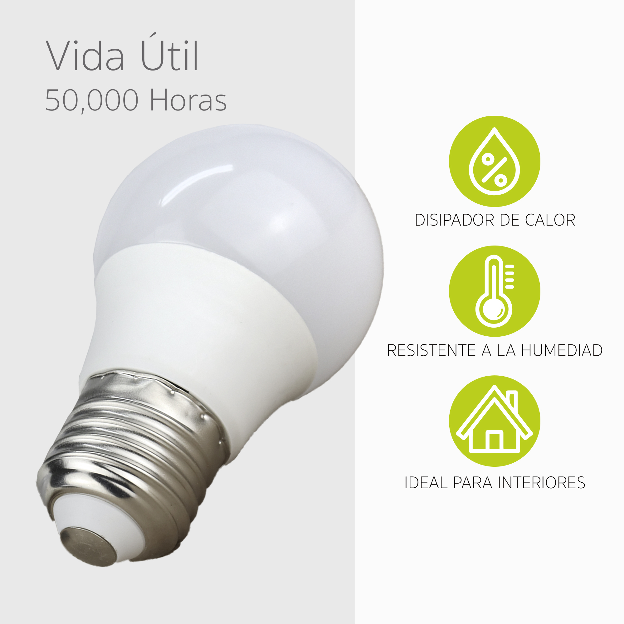 Kit 5 Focos Led Bombilla 10w Luz Blanca Ahorrador