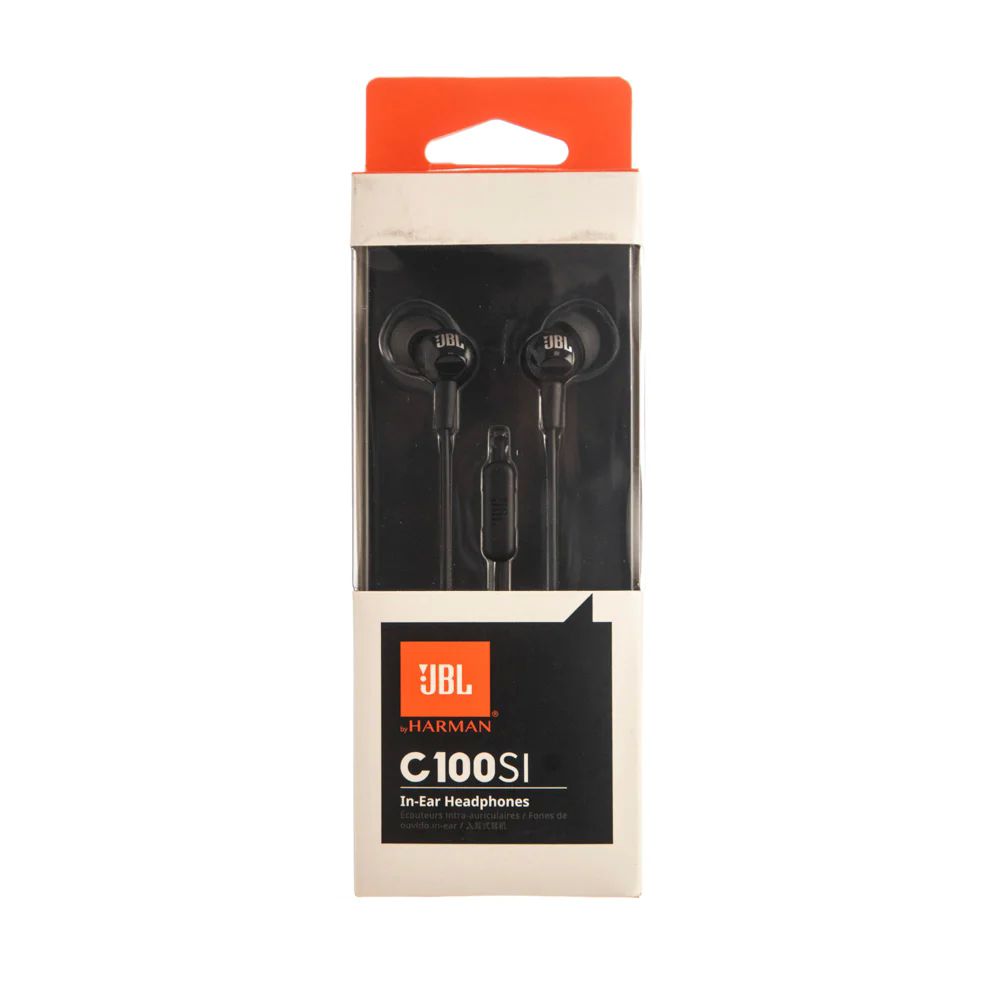 Audifonos Alambricos JBL C100 SI In-Ear Headphones - Negro	