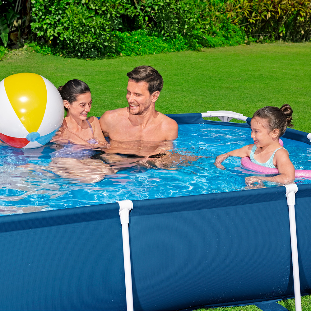 Alberca Grande Rectangular Estructural Bestway 259 Cm Azul 