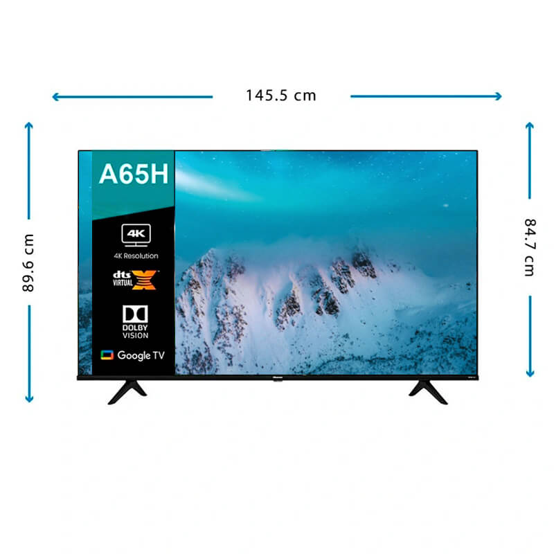 TV Hisense 65 Pulgadas 4K Ultra HD Smart TV LED 65A65H Reacondicionada