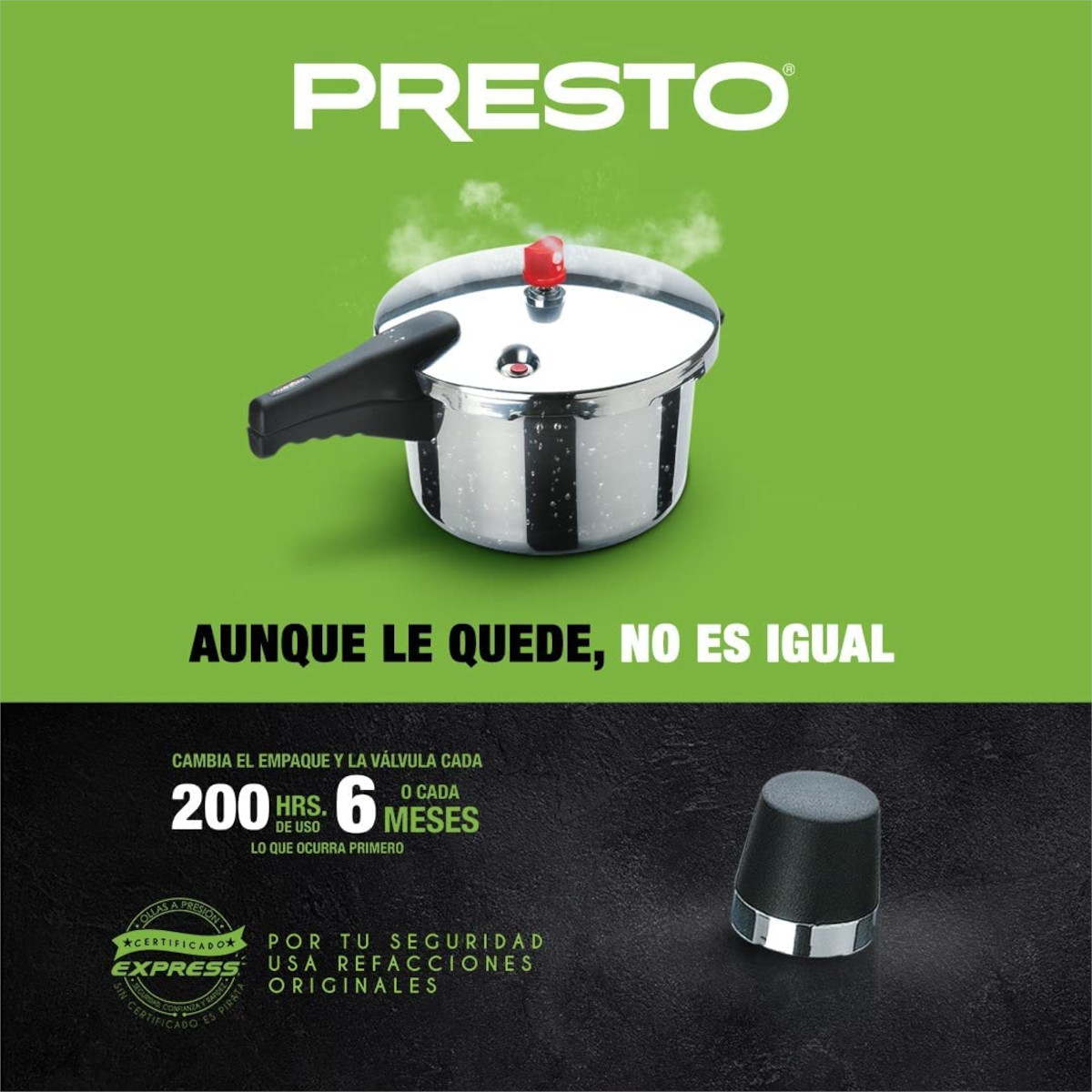 Olla Express Presión PRESTO 6 Lts Premier Aluminio