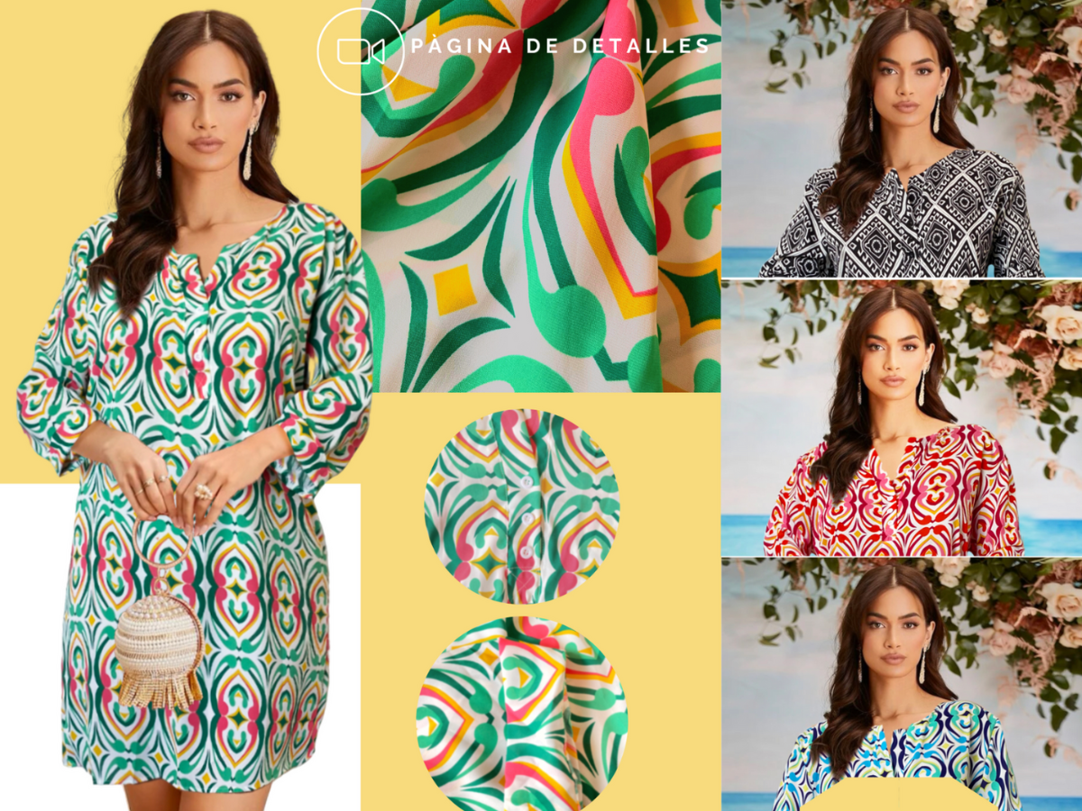 Vestidos Casuales Mujer Midi Curvy Blusón Largo Playa