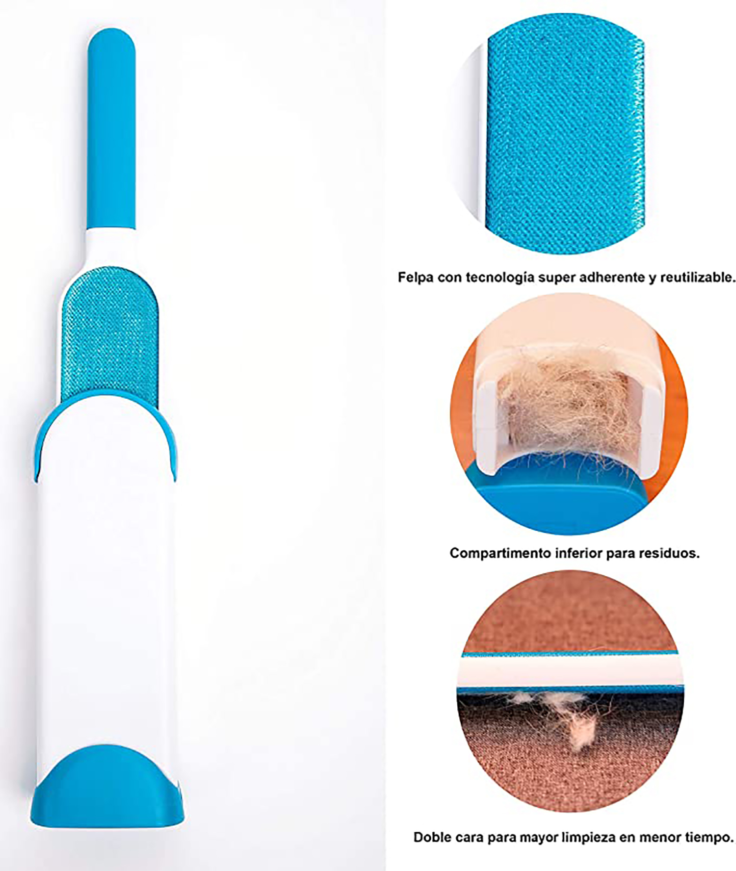 Cepillo Removedor Quita Pelo Pelusa Mascotas Perro Gato Ropa