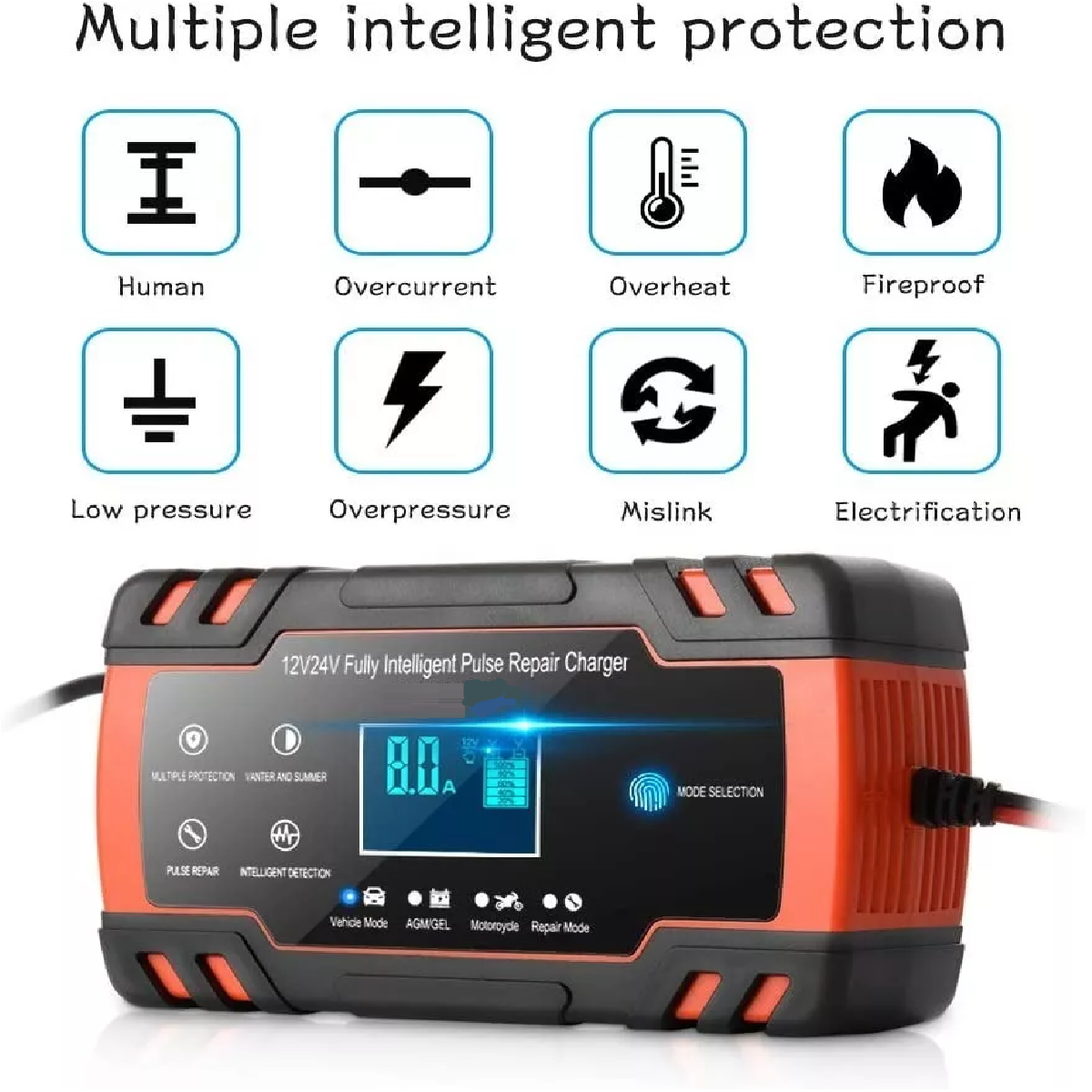  Mantenedor Cargador Inteligente Batería 12v 24v