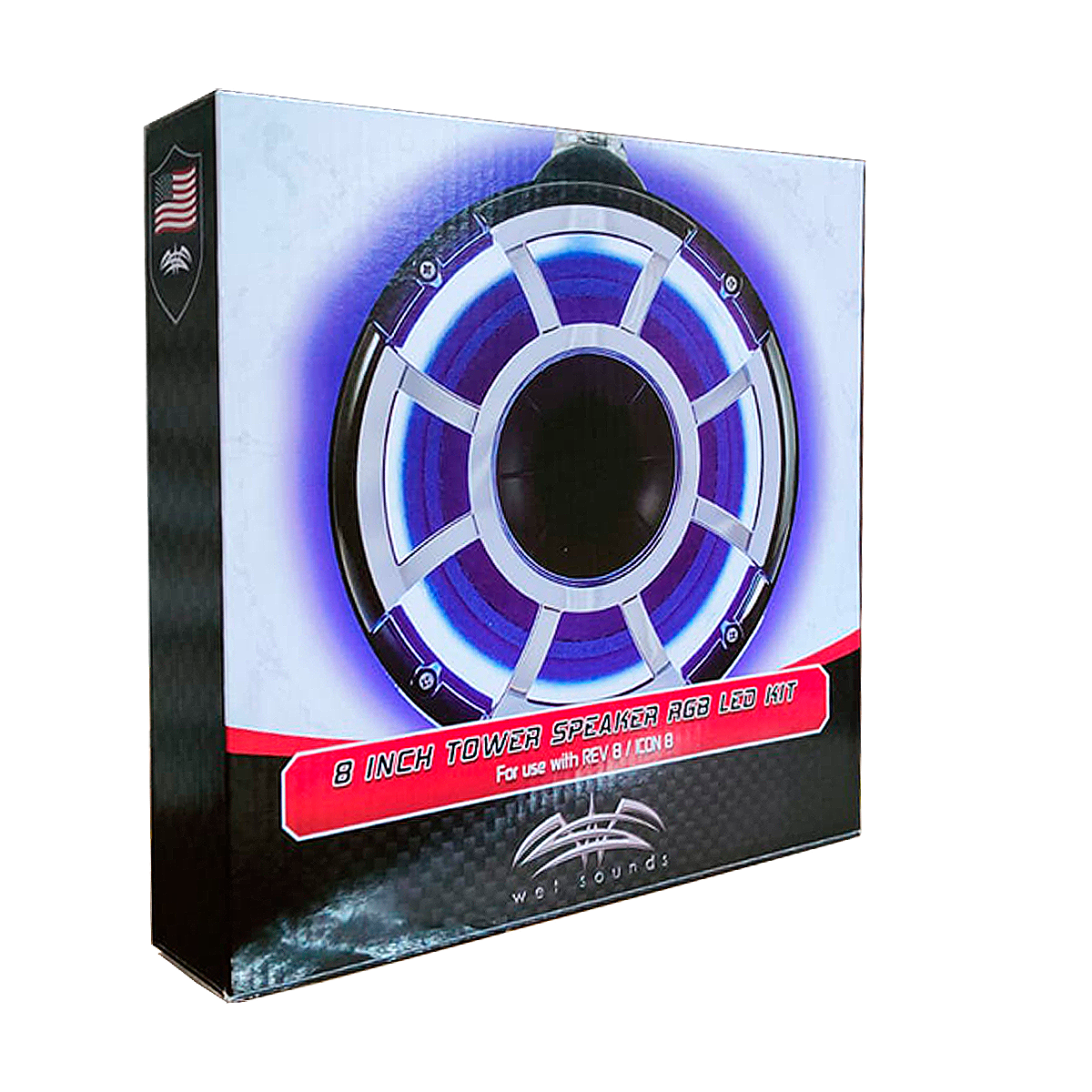 Kit De Anillos LED RGB Wet Sounds LED KIT REV8-RGB Para Bocinas De Torre Marina De 8" 