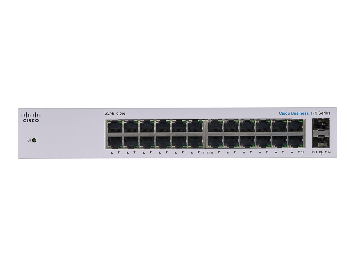 Switch Cisco Gigabit Ethernet Business 110, 24 Puertos 10/100/1000Mbps