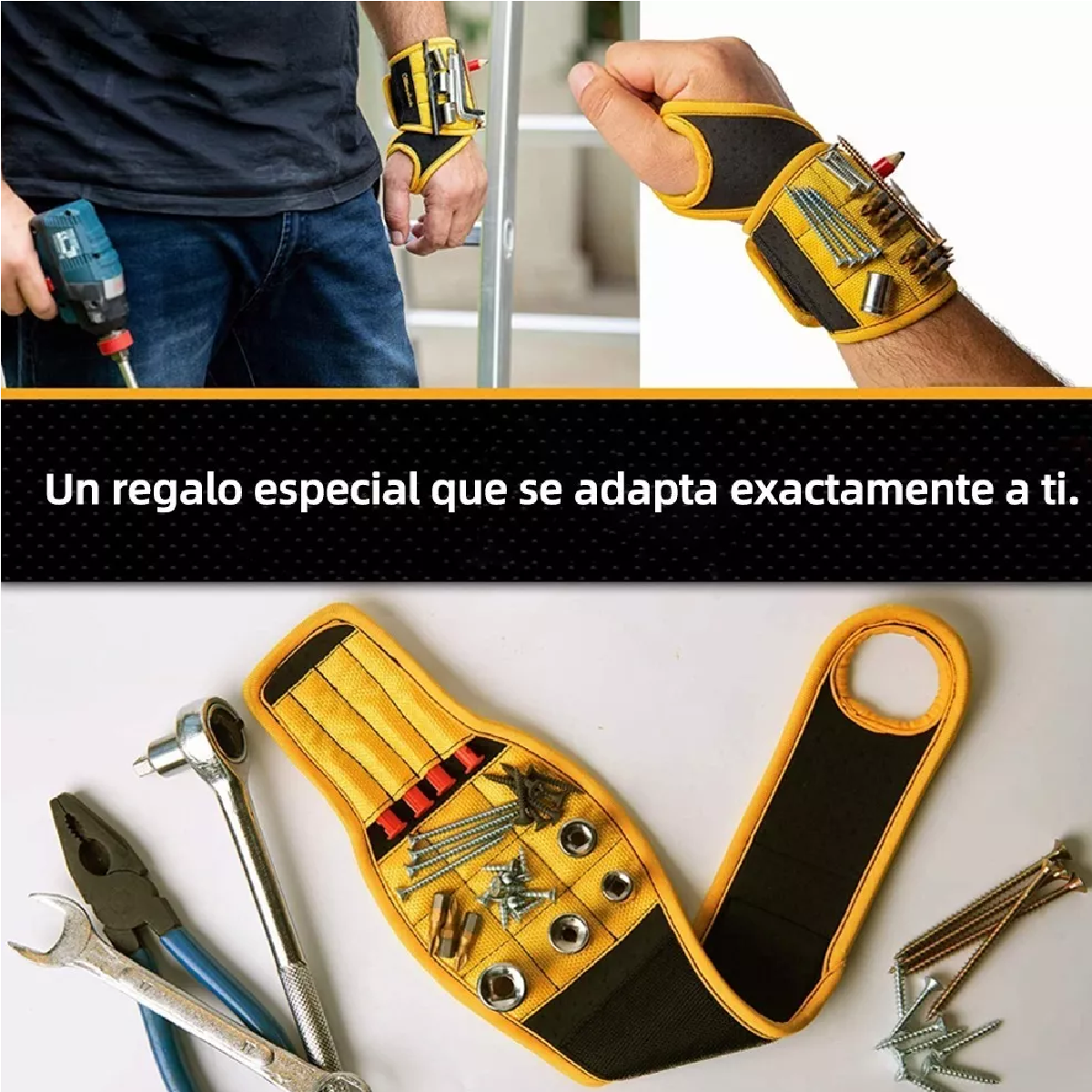 Muñequera Magnética Con Velcro