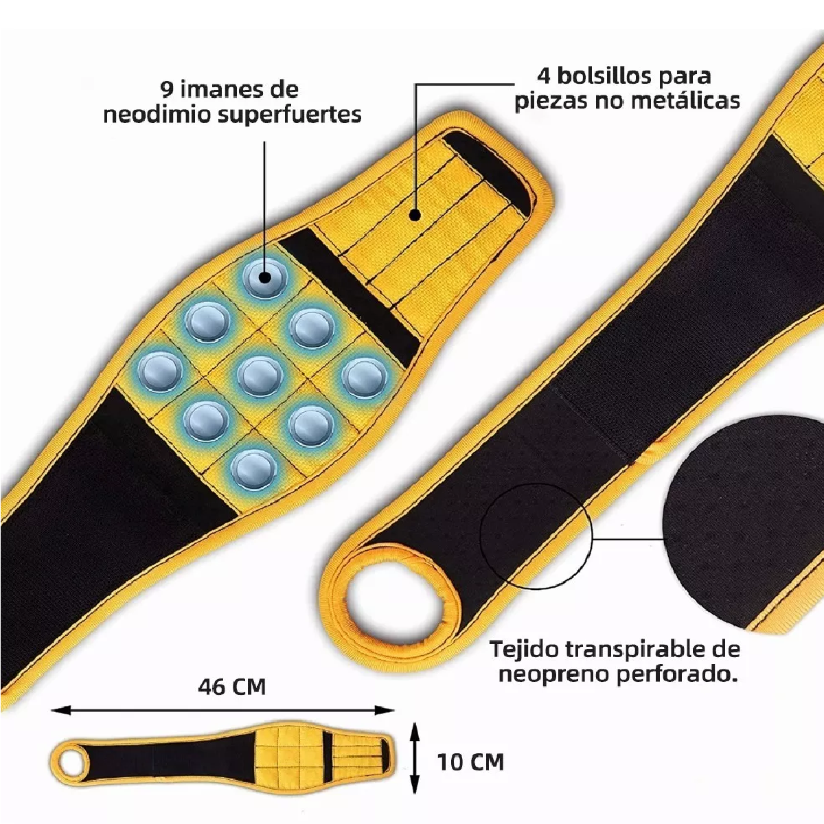 Muñequera Magnética Con Velcro