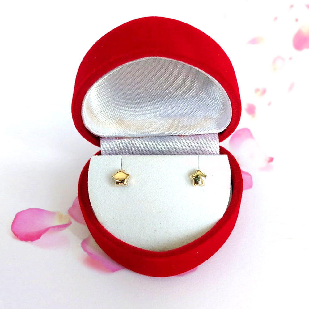 Aretes Pequeña Estrella Oro Amarillo 14 Kilates para Mujer