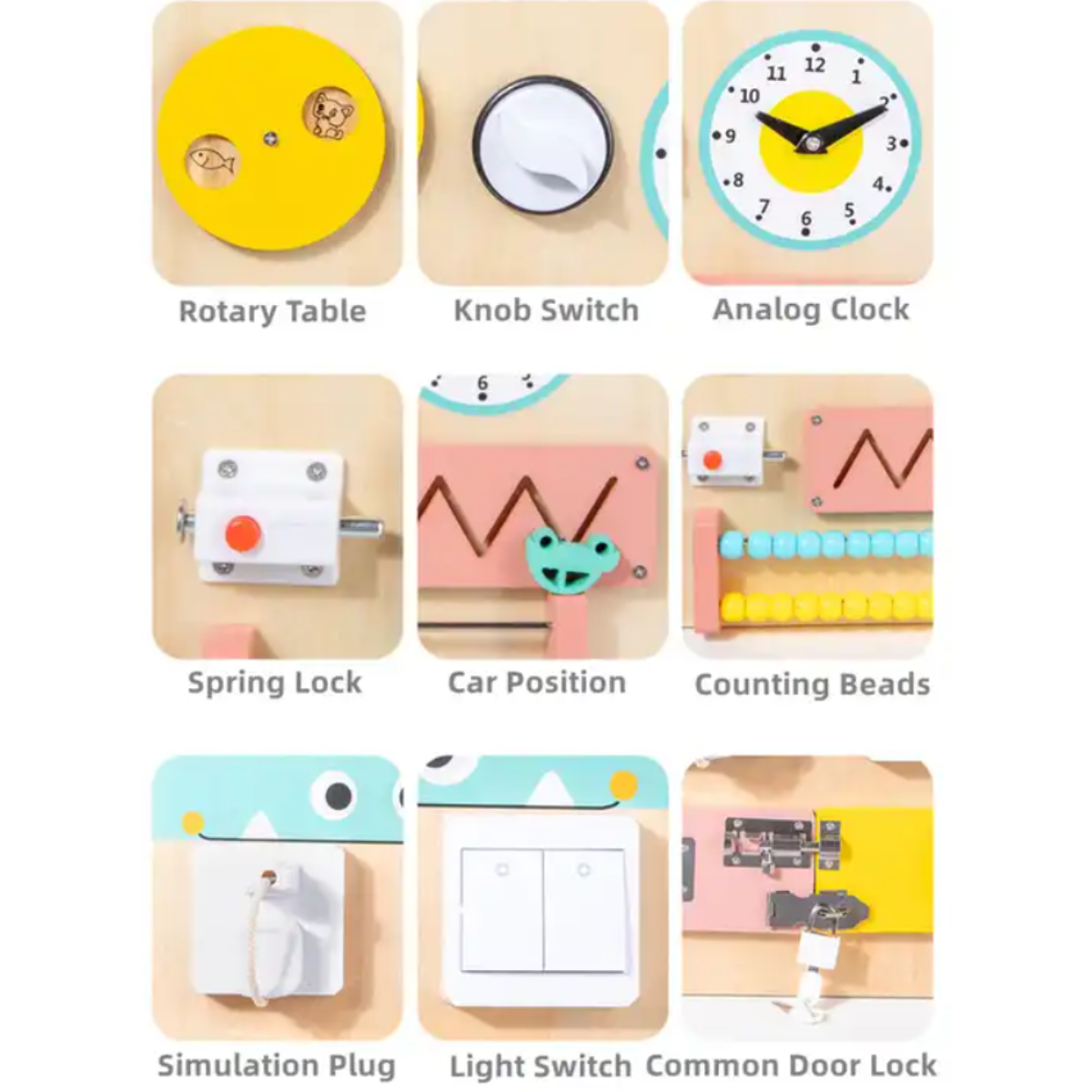 Tablero Sensorial Para Niños Pequeños Montessori Mounstro Libro juguete