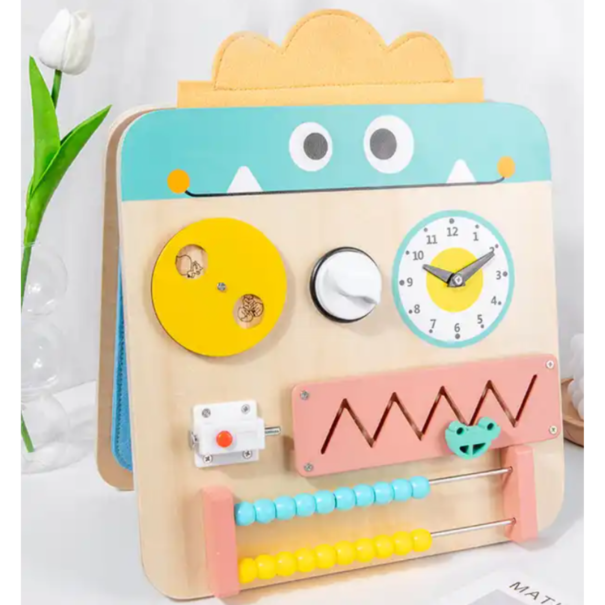 Tablero Sensorial Para Niños Pequeños Montessori Mounstro Libro juguete