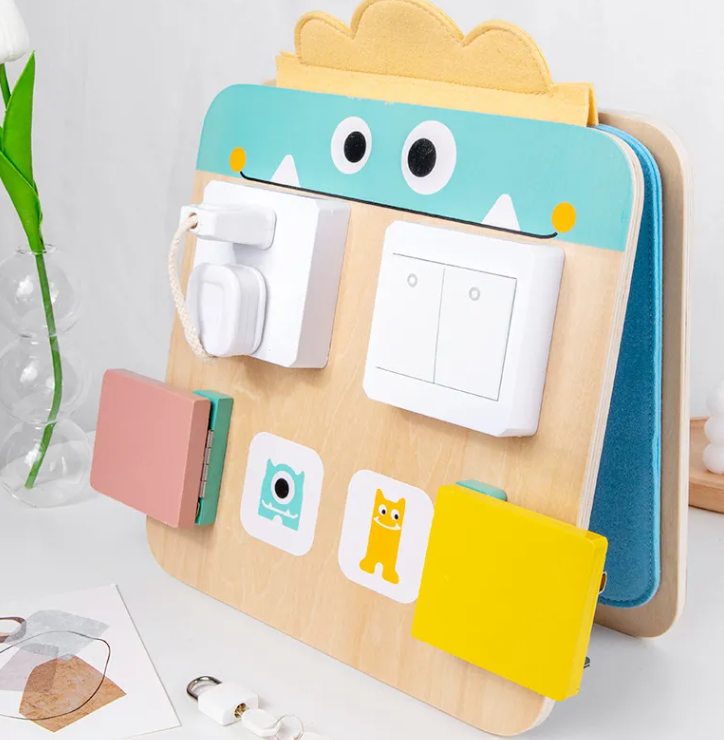 Tablero Sensorial Para Niños Pequeños Montessori Mounstro Libro juguete