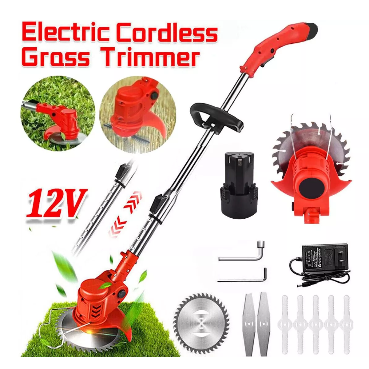 Desbrozadora De Césped Electrica Cortadora Pasto Inalámbrico