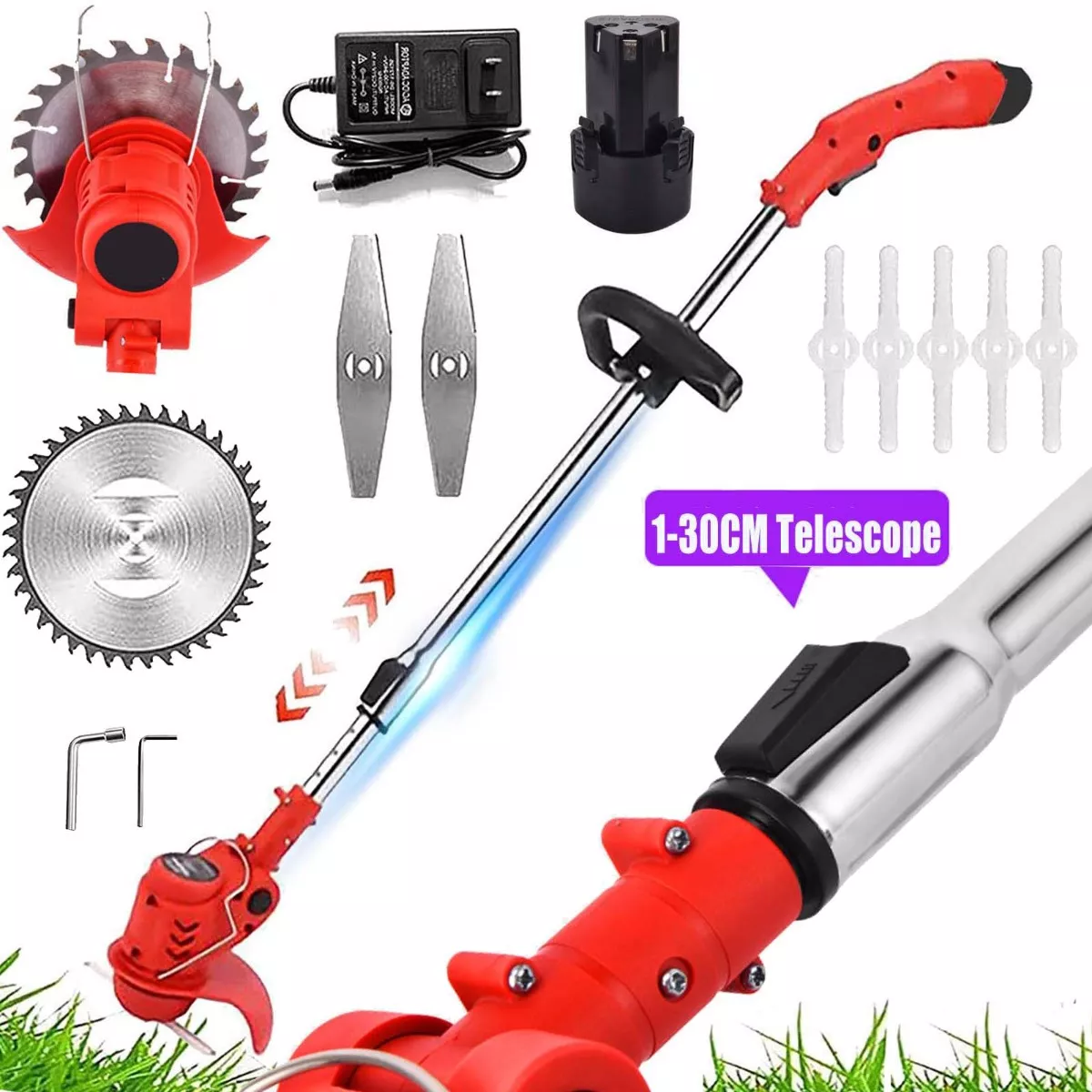 Desbrozadora De Césped Electrica Cortadora Pasto Inalámbrico