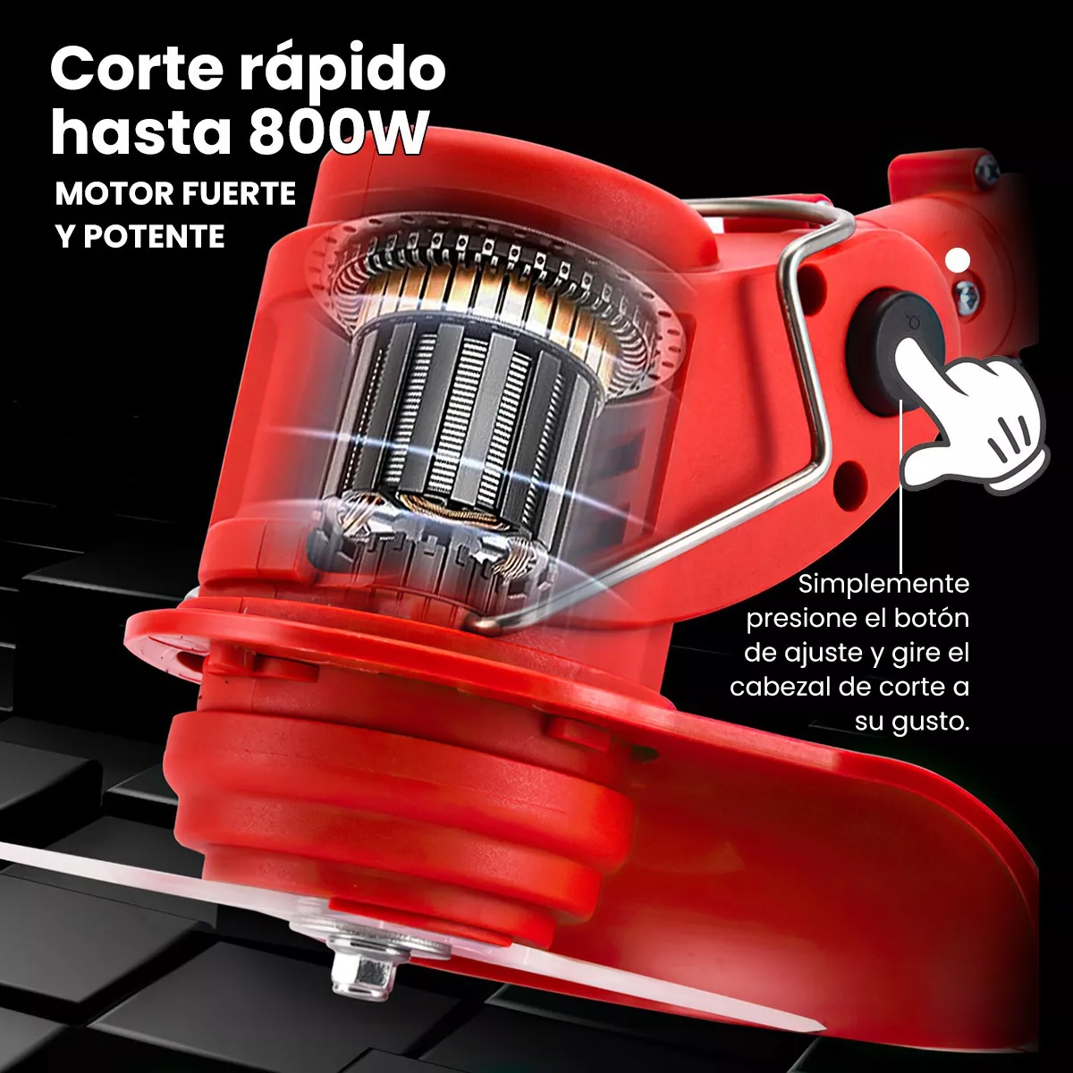 Desbrozadora De Césped Electrica Cortadora Pasto Inalámbrico